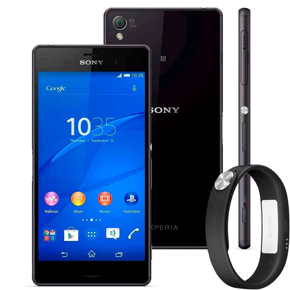 Smartphone Sony Xperia Z3 Preto com Tela 5.2