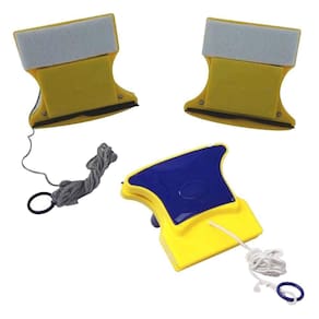 Limpador de Vidro Magnético dupla face para Janelas Vidro e Aquário CBR-1108 + Refil Reserva
