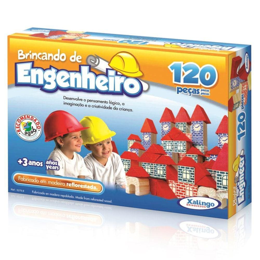 Brincando de Engenheiro 120 Peças - Xalingo