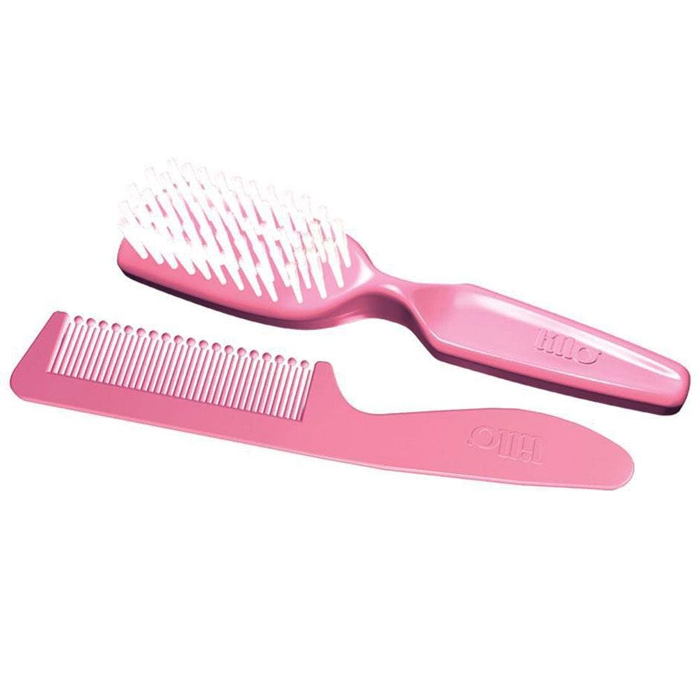 Conjunto p/ Bebê Lillo 964130 c/ Escova e Pente - Rosa