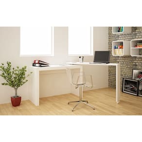 Mesa para Computador ou Escritório BRV BC31-06 com Tampo Giratório - Branco