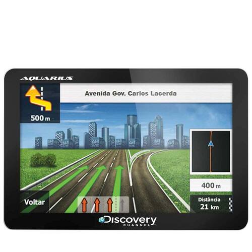 imagem-Navegador GPS Discovery Channel 4.3” Slim MTC 2420 com  Tela Touch Screen,  Alerta de Radares, 1.403 Cidades Mapeadas, MP3, MP4 e Monumentos em 3D