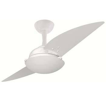 Ventilador de Teto Volare Ventax Uno com Lustre e 3 Velocidades – Branco - 220v