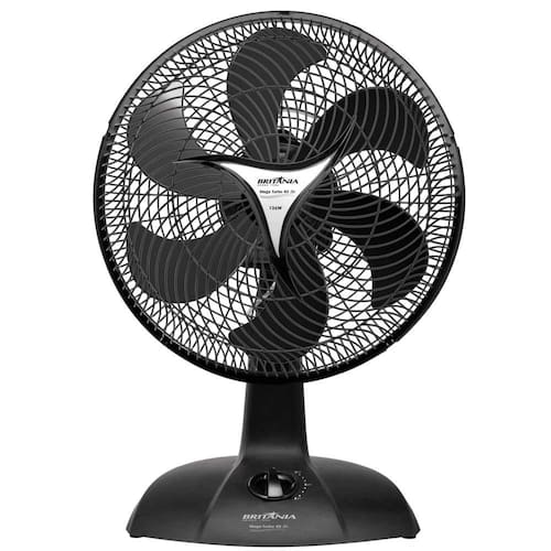 imagem-Ventilador de Mesa Britânia Mega Turbo 40 Six 40cm com 3 Velocidades - Preto - 110V 