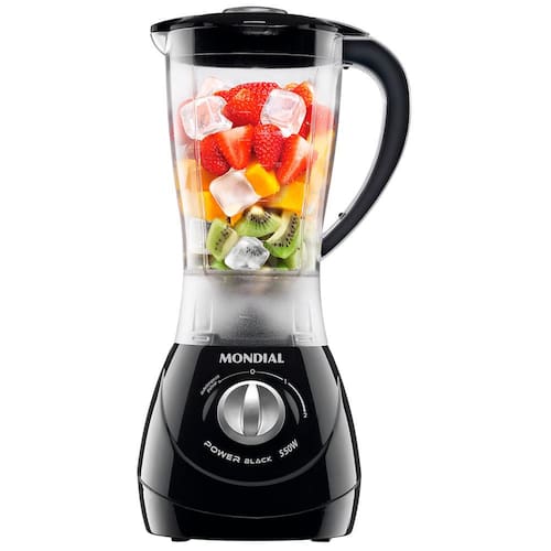 imagem-Liquidificador Mondial Power 2 Black L-28 Preto 550W com 2 Velocidades - 110V 