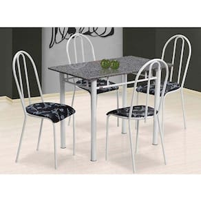 Conjunto de Mesa Genebra e 4 Cadeiras Alicante