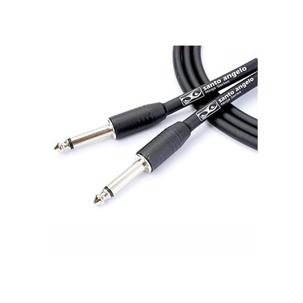 Cabo Para Guitarra P10 Ninja 3.05m Preto Santo Angelo