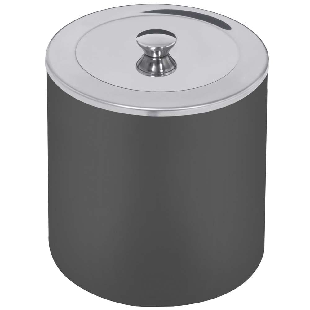 Lixeira Tramontina com Tampa Útil em Inox Preta - 5 L