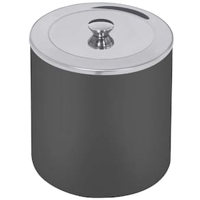 Lixeira Tramontina com Tampa Útil em Inox Preta - 5 L