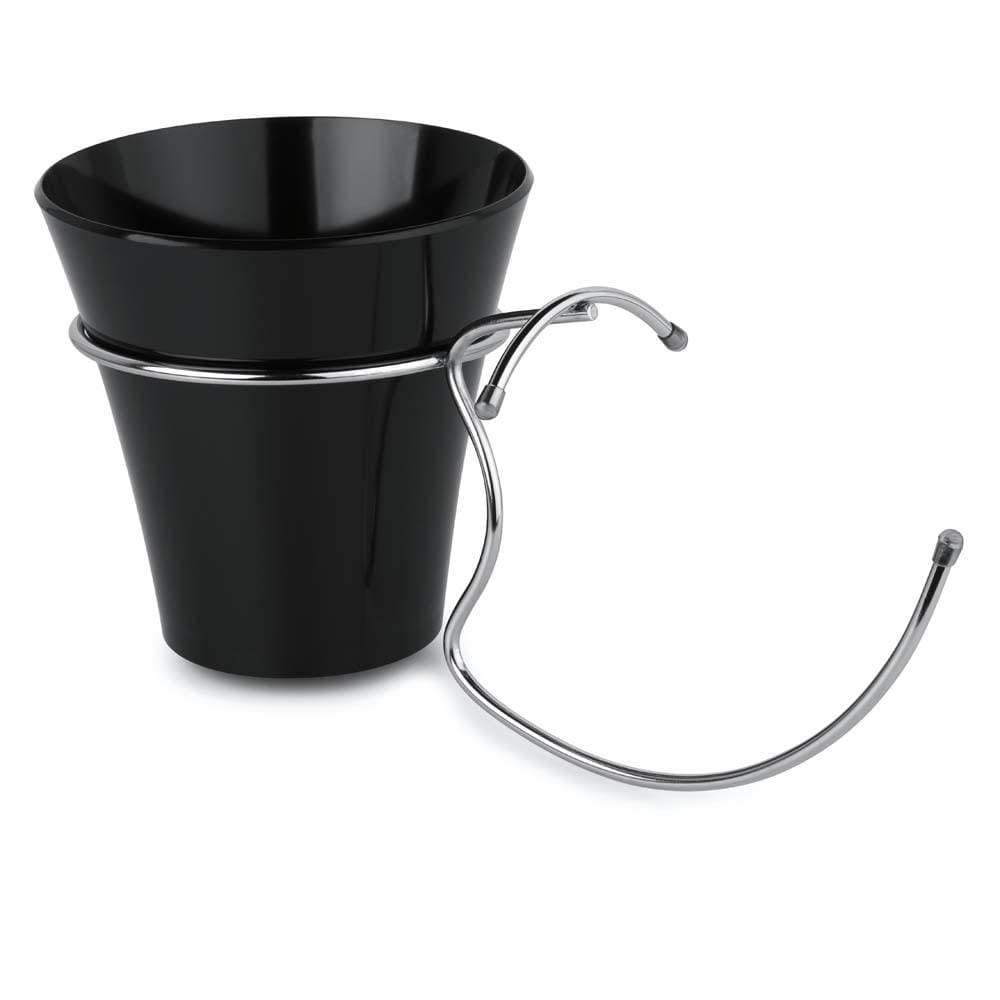 Balde para Champagne Forma com Suporte - Preto
