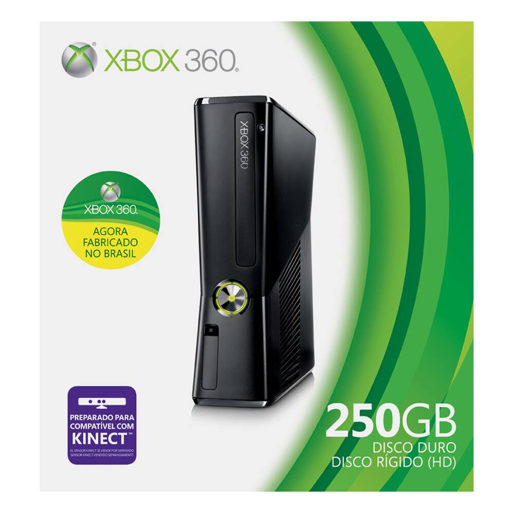 Console Microsoft Xbox 360 Preto Fosco | Casas Bahia