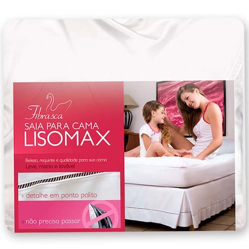 Menor preço em Saia para Cama Box Queen Fibrasca Lisomax