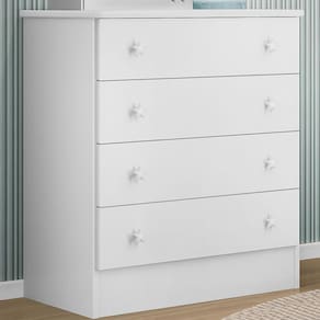 Cômoda Infantil Qmovi Doce Sonho 4 Gavetas
