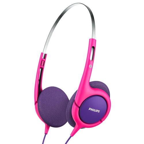 imagem-Fone de Ouvido Philips Kids SHK1031/00 – Rosa/Roxo