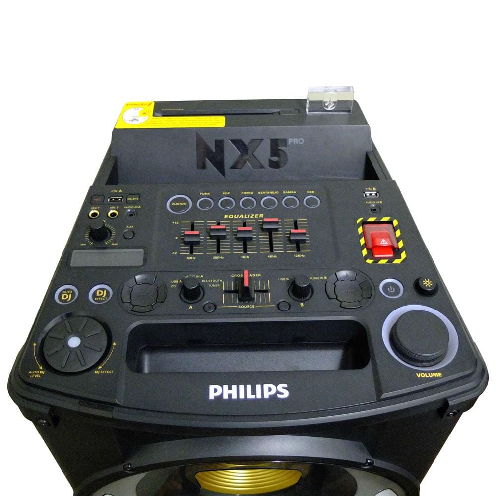 Mini System Hi-Fi Philips NTRX505X/78 com MP3, | Casas Bahia