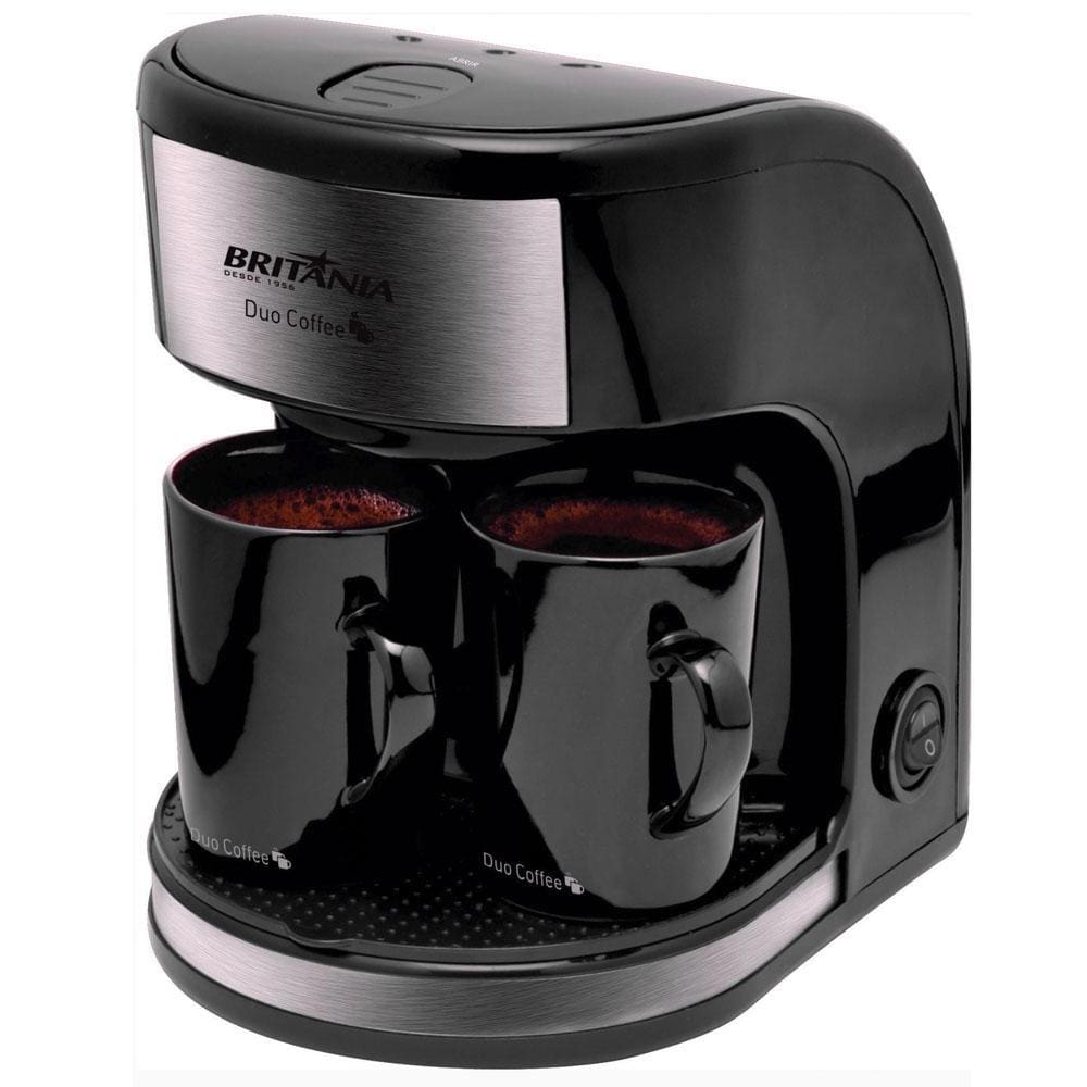Cafeteira Elétrica Britânia Coffee Duo - Preta/Prata