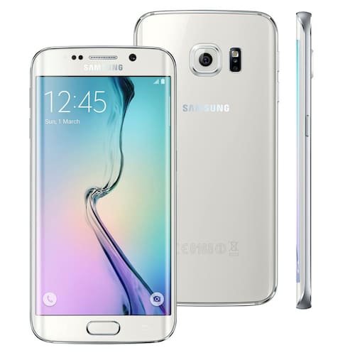 imagem-Smartphone Samsung Galaxy S6 Edge SM-G925I Branco com 32GB, Tela de 5.1", Android 5.0, 4G, Câmera 16 MP e Processador Octa Core