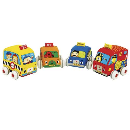 Conjunto Carrinhos de Fricção K'S Kids - 4 Unidades