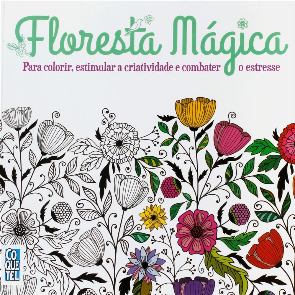 Livro de colorir floral para crianças e adultos, Pintura em Alívio