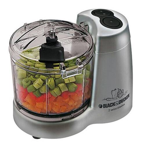 Mini Processador de Alimentos Black & Decker HC32P 2 Velocidades Menor preço em Mini Processador de Alimentos Black & Decker HC32P 2 Velocidades