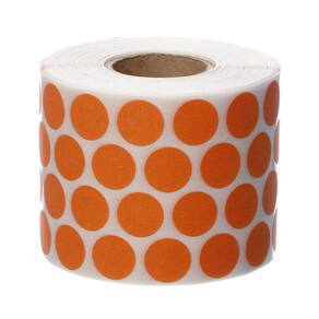 Etiqueta Adesiva Bolinha para Identificação Laranja de Ø12mm com 5000 Unidades Coringa