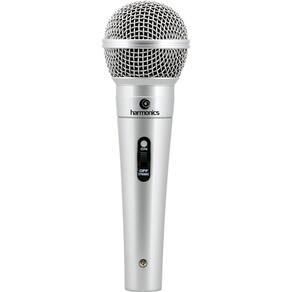 Microfone Dinâmico Supercardióide Cabo 4,5m MDC201 Prata HARMONICS