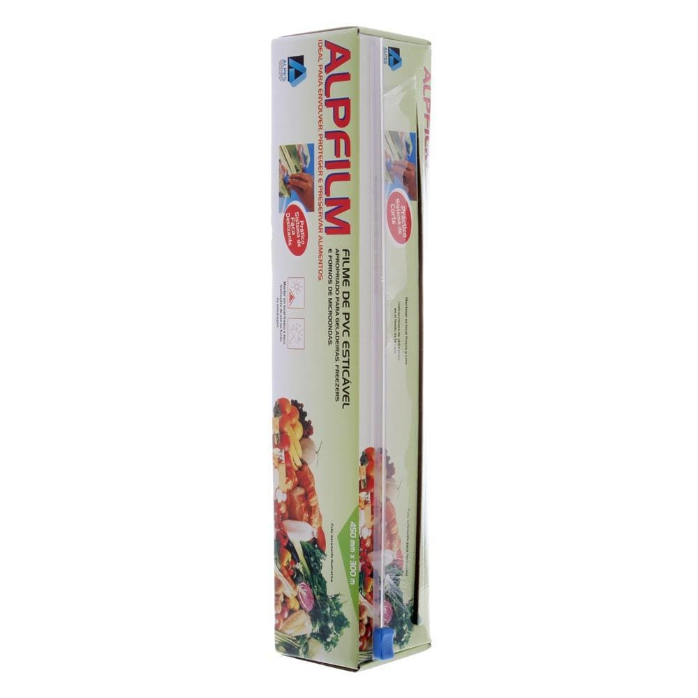 Filme de PVC Esticável para uso Semiprofissional com Trilho 450mm X 300m Alpfilm