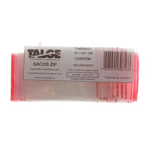 Sacos Plásticos Zip Lock com Fecho Hermético nº 1 com 100 Unidades