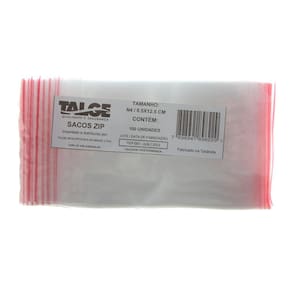 Sacos Plásticos Zip Lock com Fecho Hermético nº 4 com 100 Unidades