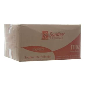 Papel Toalha Interfolhado 100% Celulose Virgem Folha Dupla Caixa com 2400 Folhas Inovatta