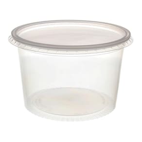 Pote de Plástico Descartável para Alimentos Redondo com Tampa 1000ml com 24 Unidades Prafesta