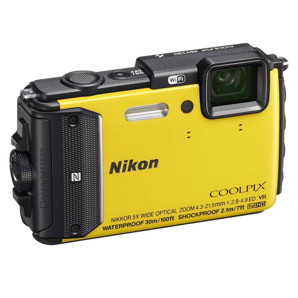 Nikon COOLPIX AW130 イエロー Câmera Digital Nikon Coolpix AW130 Amarela–16.0MP, | Casas Bahia