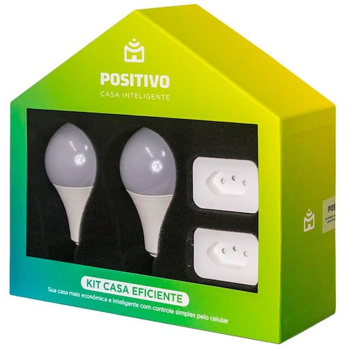 Kit Casa Eficiente Positivo com Smart Lâmpada e Smart Plug Wi-Fi Bivolt Compatível com Google e Alexa - 4 Unidades Menor preço em Kit Casa Eficiente Positivo com Smart Lâmpada e Smart Plug Wi-Fi Bivolt Compatível com Google e Alexa - 4 Unidades