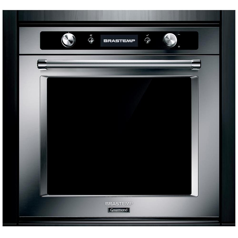 Forno Elétrico de Embutir Brastemp Gourmand 73 litros BOC60BR com Função Convecção e Meat Control Inox - 220V