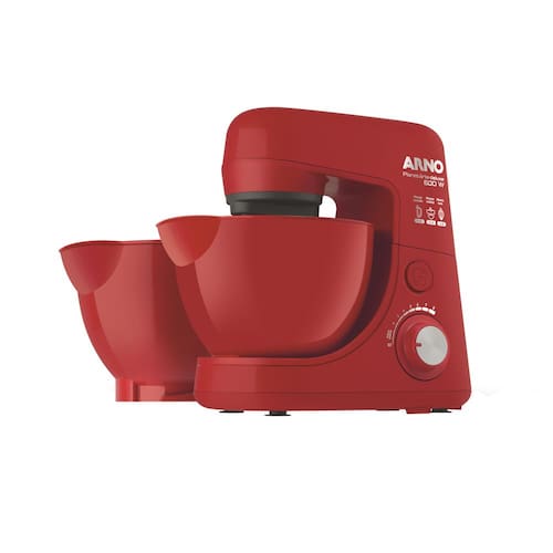 Batedeira Planetária Arno Deluxe SX32 com 2 Tigelas e 8 Velocidades – Vermelha Menor preço em Batedeira Planetária Arno Deluxe SX32 com 2 Tigelas e 8 Velocidades – Vermelha