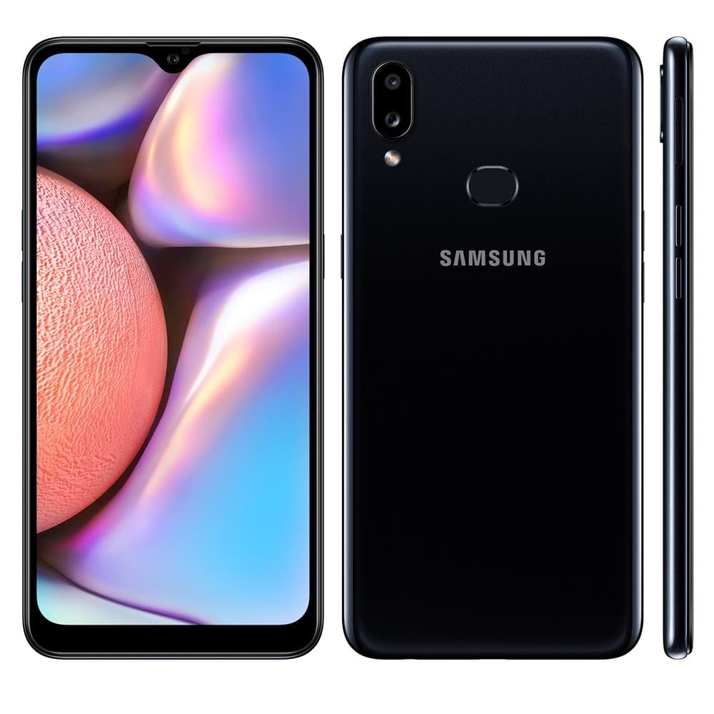 Smartphone Samsung Galaxy A10s Preto 32GB, 2GB de RAM, Câmera Dupla Traseira, Selfie de 8MP, Tela Infinita de 6.2", Processador Octa Core e Android