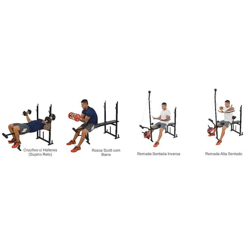 Rosca Inversa Barra W Biceps Academia Particular Polimet Com Torre