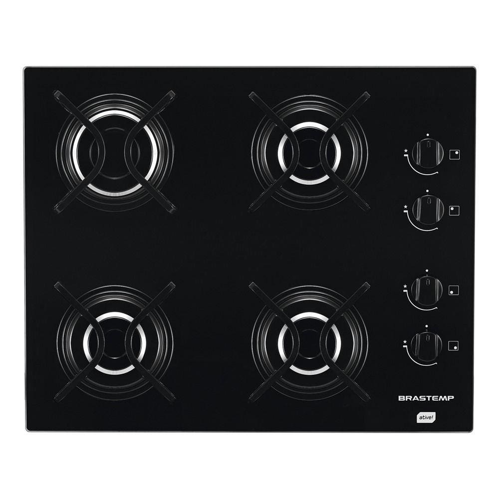 Cooktop a Gás Brastemp Ative! 4 Bocas em Vidro - BDD61AEUNA