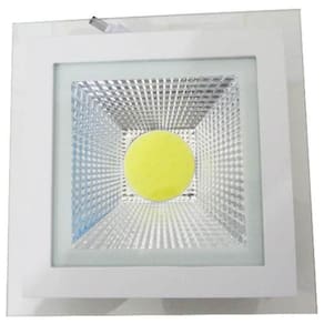 Painel Luminária Plafon Led 12w Embutir Vidro Quadrado Spot (90344)