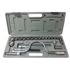 Jogo de Soquete Kit completo com 24 peças + maleta