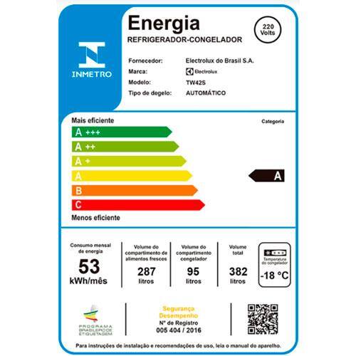 Geladeira Electrolux TW42S Top Freezer com Dispenser | Casas Bahia