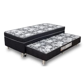 Cama Box Conjugada Solteiro Softflex Imperial Espuma D28 55x88x188 cm - Preto