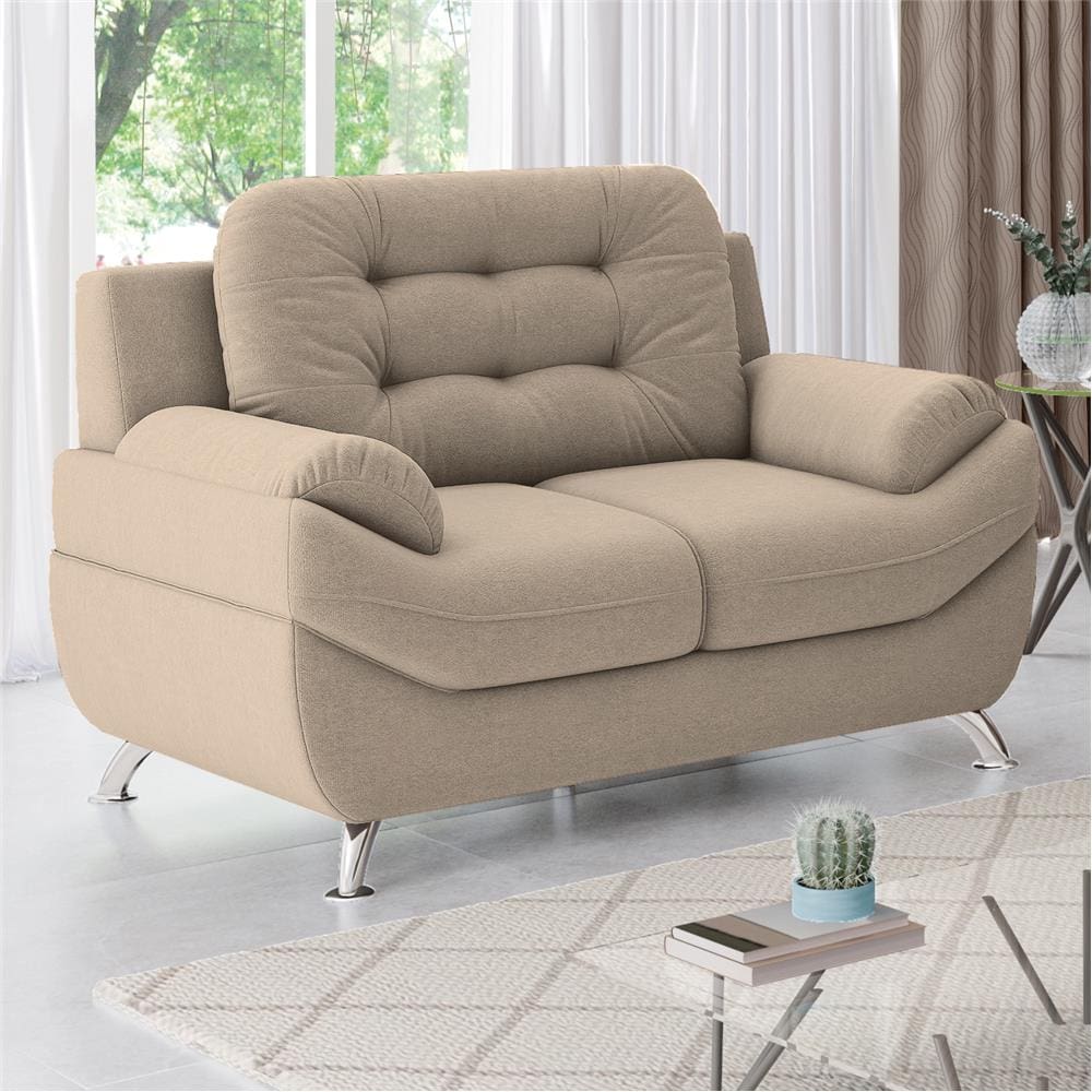 Sofá 2 Lugares Linoforte Mercury Revestido em | Casas Bahia