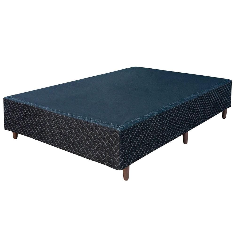 CAMA BOX UNIVERSAL COM BAU BIPARTIDO CORINO PRETO + COLCHÃO