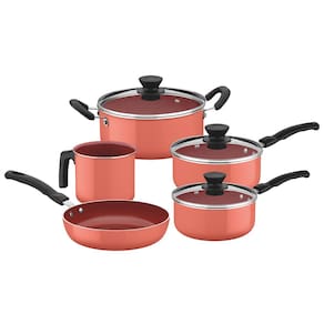 Conjunto de Panelas Tramontina Évora com Revestimento Interno Cerâmico Coral – 5 Peças