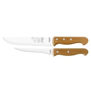 Conjunto de Facas para Churrasco Tramontina Dynamic em Aço Inox e Madeira – 2 Peças