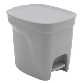 Lixeira Tramontina com Pedal Basic Compact em Polipropileno Cinza – 7 L