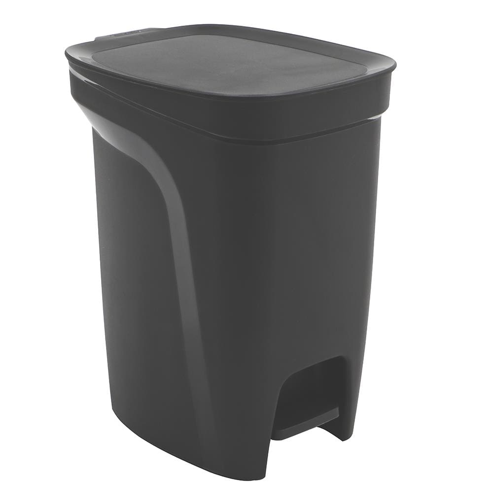 Lixeira Tramontina com Pedal Basic Compact em Polipropileno Preta – 10 L