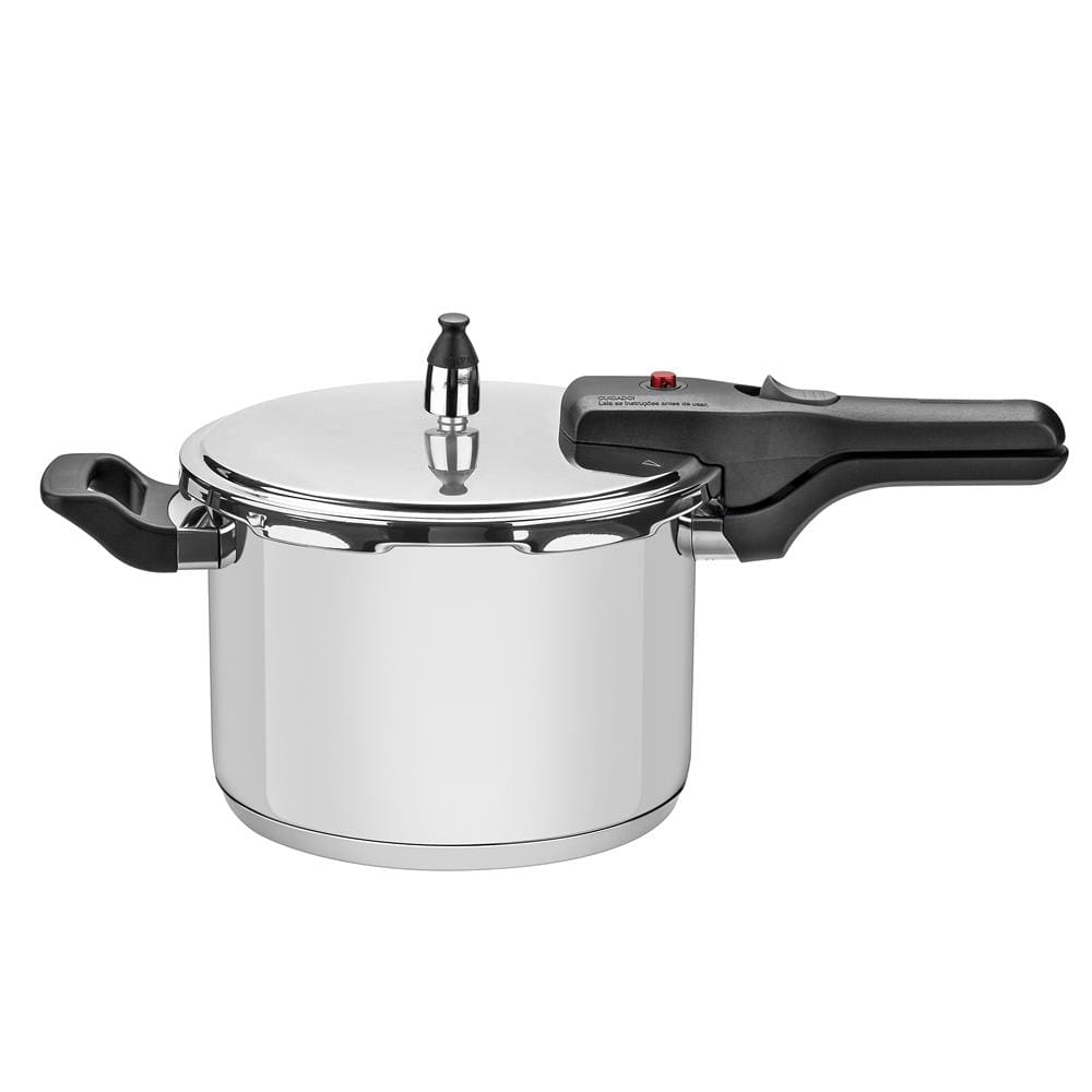 imagem-Panela de Pressão Tramontina Brava em Aço Inox com Fundo Triplo – 4,5 L