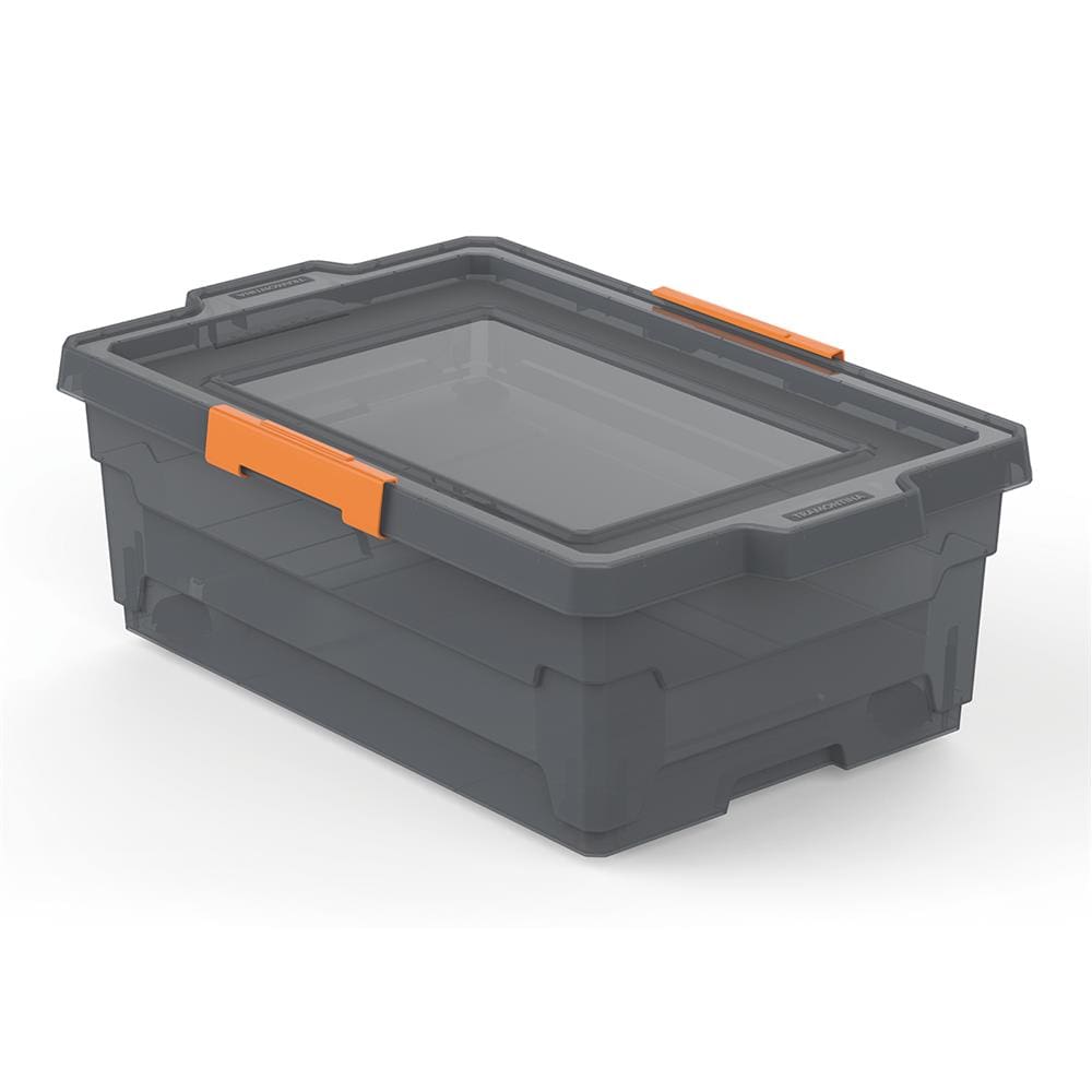 Caixa Organizadora Tramontina com Tampa e Rodas 925540121 40L – Fumê